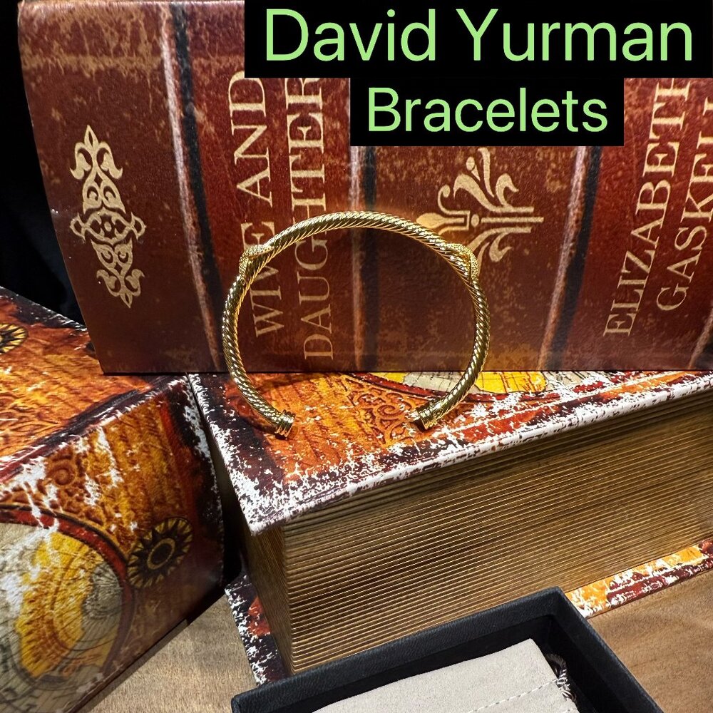 D̲a̲v̲i̲d̲ ̲Y̲u̲r̲m̲a̲n̲ 4mm Double Gold X Bracelets
